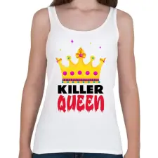 PRINTFASHION KILLER QUEEN2 - Női atléta - Fehér női trikó