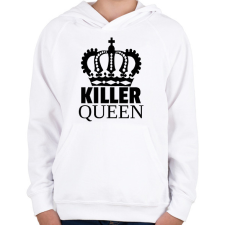 PRINTFASHION KILLER QUEEN - Gyerek kapucnis pulóver - Fehér gyerek pulóver, kardigán