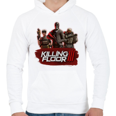 PRINTFASHION Killing Floor 3 - Férfi kapucnis pulóver - Fehér