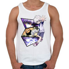 PRINTFASHION Killua montázs - Férfi atléta - Fehér atléta, trikó