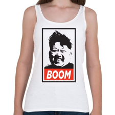PRINTFASHION Kim Jong Boom - Női atléta - Fehér női trikó