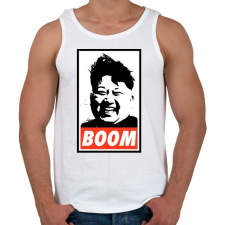 PRINTFASHION Kim Jong Un BOOM - Férfi atléta - Fehér atléta, trikó