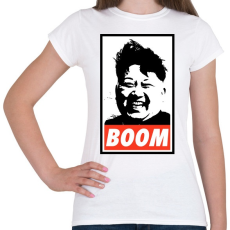PRINTFASHION Kim Jong Un BOOM - Női póló - Fehér