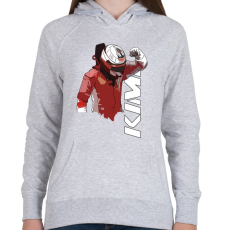 PRINTFASHION KIMI - Női kapucnis pulóver - Sport szürke