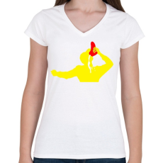 PRINTFASHION Kimi R. - Női V-nyakú póló - Fehér