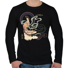 PRINTFASHION Kínai hölgy - Férfi hosszú ujjú póló - Fekete férfi póló