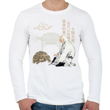 PRINTFASHION Kínai közmondás - Férfi hosszú ujjú póló - Fehér férfi póló