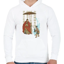 PRINTFASHION Kínai kultúra - Férfi kapucnis pulóver - Fehér férfi pulóver, kardigán