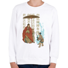 PRINTFASHION Kínai kultúra - Gyerek pulóver - Fehér gyerek pulóver, kardigán