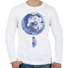 PRINTFASHION Kínai sárkány - Férfi hosszú ujjú póló - Fehér férfi póló