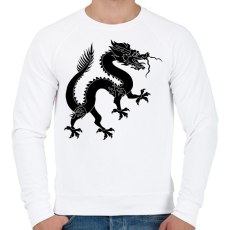 PRINTFASHION Kínai Sárkány - Férfi pulóver - Fehér