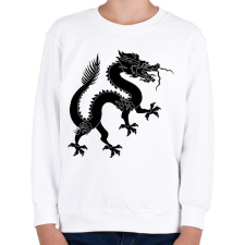 PRINTFASHION Kínai Sárkány - Gyerek pulóver - Fehér gyerek pulóver, kardigán