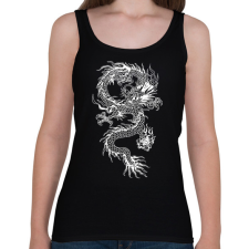 PRINTFASHION kínai sárkány - Női atléta - Fekete női trikó