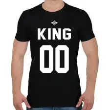 PRINTFASHION KING 00 - Férfi póló - Fekete férfi póló