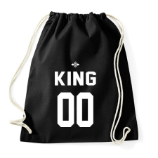 PRINTFASHION KING 00 - Sportzsák, Tornazsák - Fekete tornazsák