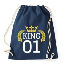 PRINTFASHION KING 01 - Sportzsák, Tornazsák - Sötétkék tornazsák
