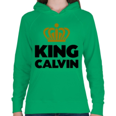PRINTFASHION King calvin - Női kapucnis pulóver - Zöld