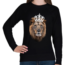 PRINTFASHION King fehér - Női pulóver - Fekete