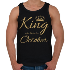 PRINTFASHION king - Férfi atléta - Fekete atléta, trikó