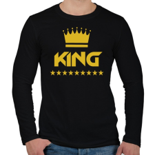 PRINTFASHION KING - Férfi hosszú ujjú póló - Fekete férfi póló