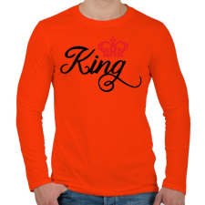 PRINTFASHION King - Férfi hosszú ujjú póló - Narancs férfi póló