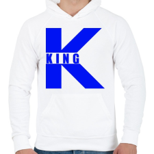 PRINTFASHION KING - Férfi kapucnis pulóver - Fehér férfi pulóver, kardigán