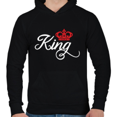 PRINTFASHION King - Férfi kapucnis pulóver - Fekete