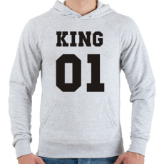 PRINTFASHION King - Férfi kapucnis pulóver - Sport szürke