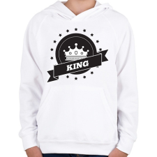 PRINTFASHION King - Gyerek kapucnis pulóver - Fehér gyerek pulóver, kardigán