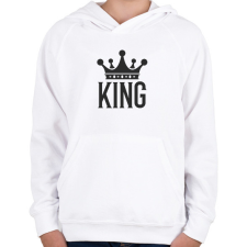 PRINTFASHION KING - Gyerek kapucnis pulóver - Fehér gyerek pulóver, kardigán