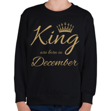 PRINTFASHION king - Gyerek pulóver - Fekete