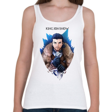 PRINTFASHION King Jon Snow - Női atléta - Fehér női trikó