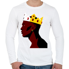 PRINTFASHION King Jordan - Férfi hosszú ujjú póló - Fehér