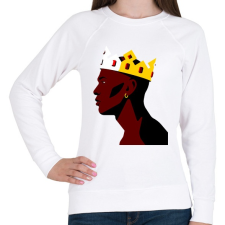 PRINTFASHION King Jordan - Női pulóver - Fehér női pulóver, kardigán