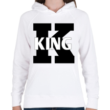 PRINTFASHION King  - Női kapucnis pulóver - Fehér női pulóver, kardigán