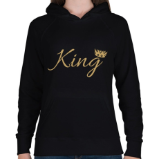 PRINTFASHION King - Női kapucnis pulóver - Fekete