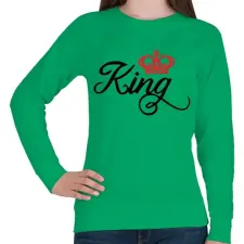 PRINTFASHION King - Női pulóver - Zöld női pulóver, kardigán