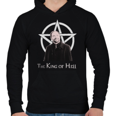 PRINTFASHION king of hell - Férfi kapucnis pulóver - Fekete