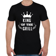 PRINTFASHION king of the grill fehér - Férfi póló - Fekete férfi póló
