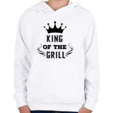 PRINTFASHION king of the grill fekete - Gyerek kapucnis pulóver - Fehér gyerek pulóver, kardigán