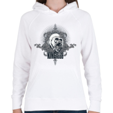 PRINTFASHION King of the Hood - Női kapucnis pulóver - Fehér női pulóver, kardigán