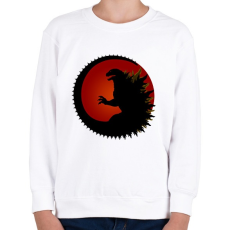 PRINTFASHION King of the Monsters - Godzilla - Piros - Gyerek pulóver - Fehér