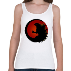 PRINTFASHION King of the Monsters - Godzilla - Piros - Női atléta - Fehér