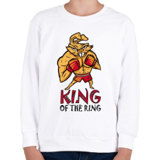 PRINTFASHION King of the ring - boxoló nyúl - Gyerek pulóver - Fehér gyerek pulóver, kardigán