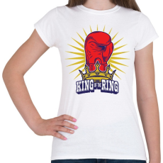 PRINTFASHION King of the ring - Női póló - Fehér