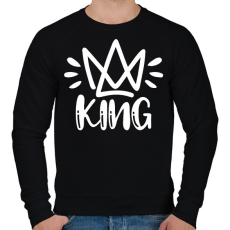 PRINTFASHION King páros 2 - Férfi pulóver - Fekete