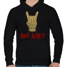 PRINTFASHION King Slayer - Férfi kapucnis pulóver - Fekete férfi pulóver, kardigán