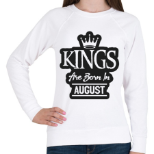 PRINTFASHION KINGS are born in August - fekete - Női pulóver - Fehér női pulóver, kardigán