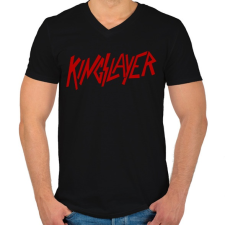 PRINTFASHION Kingslayer - Férfi V-nyakú póló - Fekete férfi póló