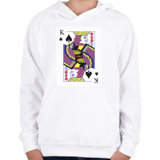 PRINTFASHION Király pikk - Gyerek kapucnis pulóver - Fehér gyerek pulóver, kardigán